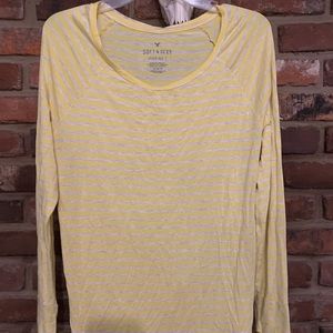 Yellow striped AE top